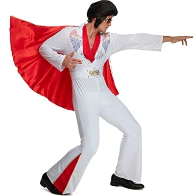 Image of Morph Vegas Rock Star Costume 70s Fancy Dress Mens Halloween Costumes For Men, Stag Men X Large