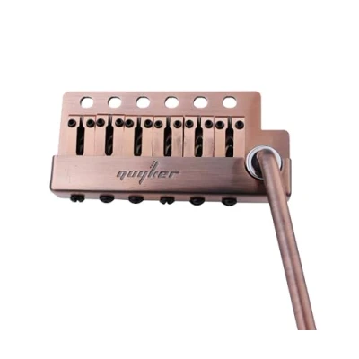 Image of guyker Guitar Tremolo Bridge String Spacing 10.8MM with Copper Saddle and Block &amp; Spring Claw, Pop In Vibrato Bar, Complete Install Kit bronze