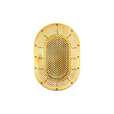 Image of DESIGN BY US Night Rider outdoor wall light, brass, unlacquered
