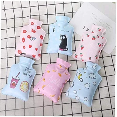 Image of 2Pcs Portable Cartoon Hand Warm Water Bottle Mini Hot Bottles Warmer Pocket Feet Bags Random Color