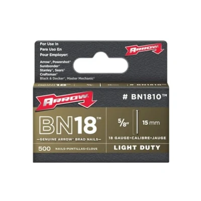 Image of Arrow BN1810 BN Brad Nails, Pack of 1000,5/8 inch / 15 mm