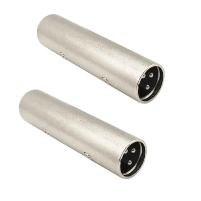 Image of iYueMps XLR to Adapter,XLR Gender Changer, 3 Pin Male Coupler Extend Connector for Audio Microphone(2Pack)