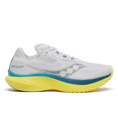 Image of Saucony Women&#039;s Kinvara 15 Sneaker, White/Finch, 8.5
