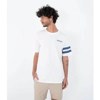 Image of Hurley T Shirt Short Sleeve Men Oceancare Block Party White