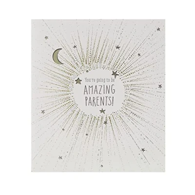 Image of UK Greetings Parents to Be Card for Him/Her/Friend Starry Design