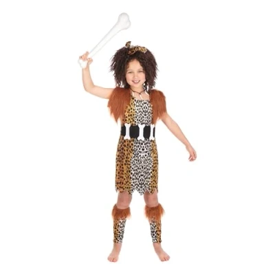 Image of Bristol Novelty CC740 Cavegirl Costume with Wig Kids Fancy Dress, Multicolor, 8 10 Years