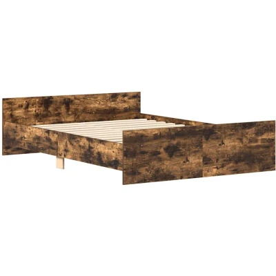Image of vidaXL Bed Frame without Mattress Smoked Oak 120x190 cm Small Double
