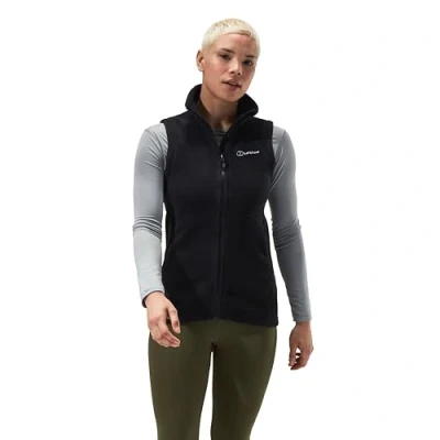 Image of Berghaus Women&#039;s Prism Polartec Interactive Gilet Fleece Vest, Added Warmth, Flattering Style, Durable, Black, 12