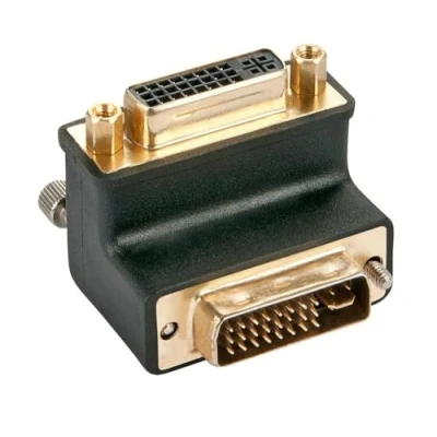 Image of LINDY DVI I Male to Female 90 Adapter Down