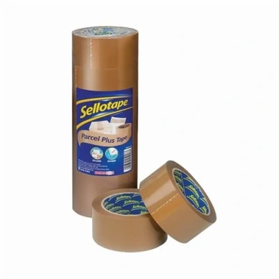 Image of Sellotape Vinyl Case Sealing Tape 50mmx66m Brown (Pack of 6) 503846+ Finchley Pen Free