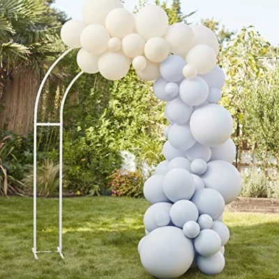 Image of Ginger Ray White Metal Arch Hoop For Balloons, Backdrops, Weddings &amp; Parties