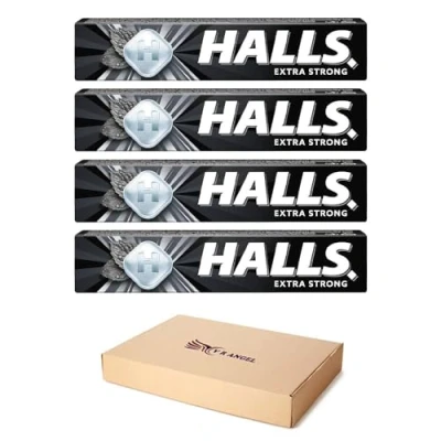 Image of Halls Extra Strong Flavor Cough Relief Lozenges in Refreshing Pack of 4 for Instant Sold by VR Angel