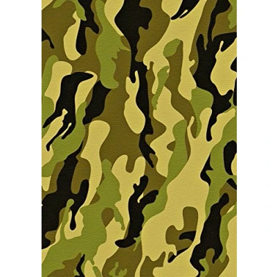 Image of 1 x A4 Printed Green Army Camouflage Wallpaper Decor Icing Sheet Edible Cake Topper Decorated Perfect for Large Cakes
