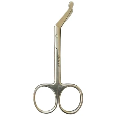 Image of Azaory Stainless Steel Stoma Bag Scissors, Curved Colostomy Scissors (Left Hand Side)
