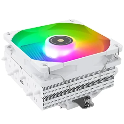 Image of Thermalright SI 100 White ARGB CPU Air Cooler, 6x6mm Heat Pipes,120mm PWM Quiet Fan Cooler with S FDB V2.0 Bearing, AGHP 3.0 Technology, for AMD AM4 AM5/Intel 1150/1151/1200/1700/2066, PC