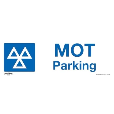Image of Worksafe Warning Safety Sign MOT Parking Rigid Plastic