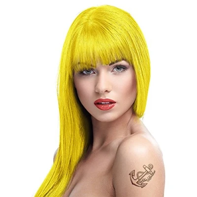 Image of Renbow Crazy Color Semi Permanent Hair Dye Cream 2 x Canary Yellow 100ml