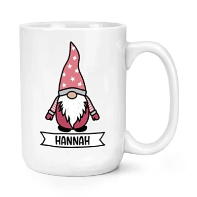 Image of Personalised Gonk Gnome Pink Scandi 15oz Large Mug Cup