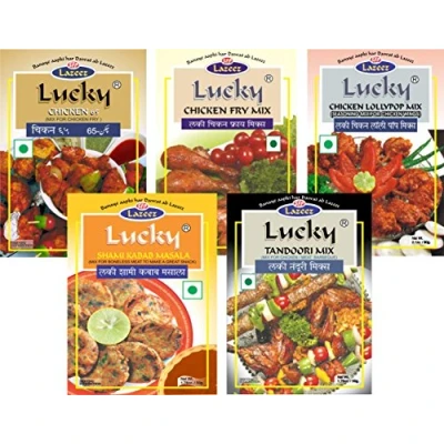 Image of Lucky BBQ Combo 5 Pack (Chicken Tandoori, Shami Kabab, Chicken Lollipop, 65, Fry)