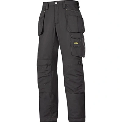 Image of Snickers Craftsmen Holster Pockets Trousers, Rip Stop Black/Black 104