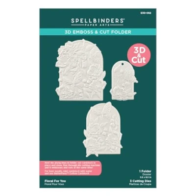 Image of Spellbinders E3D 082 Floral for You 3D Emboss &amp; Cut Folder from The Sealed Botanicals Collection
