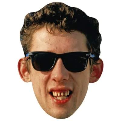 Image of Shane MacGowan (Young) Celebrity Mask, Flat Card Face, Fancy Dress Mask