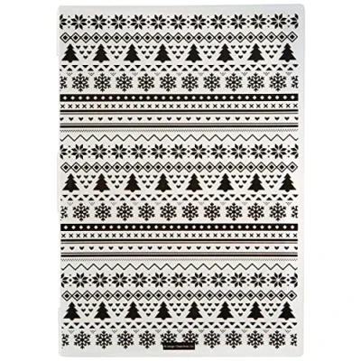 Image of Docrafts Fairisle Pattern A4 Embossing Folder,Black