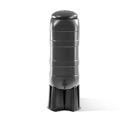 Image of 100L GREY RainSaver Kit Water Butt (Includes Multi Piece Stand, Diverter, Lid &amp; Tap)