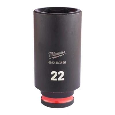 Image of Milwaukee 3/8&quot;SQ Drive Shockwave Impact Socket 22mm Deep Ii