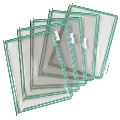 Image of Tarifold A4 Pivoting Pockets Green Pack of 10
