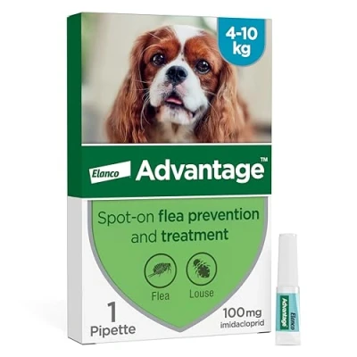 Image of Advantage 100 Flea Spot On Treatment For Dogs 1 Pipette 1.0ml 4 10kg