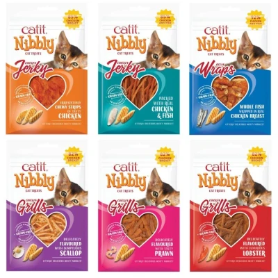 Image of Catit Nibbly Mixed Chewy Cat Treats Variety Pack