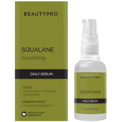 Image of BEAUTYPRO SQUALANE Nourishing Daily Serum 30ml 100% Plant Based Skincare Hydrating, Smoothing, &amp; Energising Olive, Passionfruit, Organic Sweet Orange Oil Almond