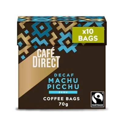 Image of Cafédirect Coffee Bags Machu Picchu Decaff Fairtrade Arabica 10 x 7g