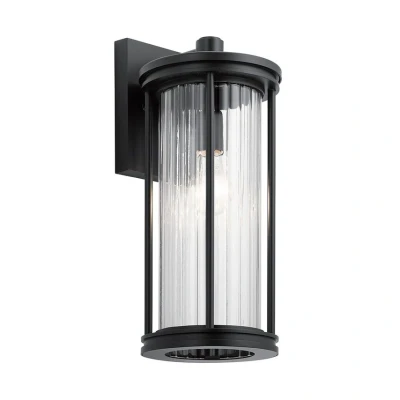 Image of Kichler Barras Outdoor Wall Lantern Black, IP44