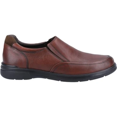 Image of Hush Puppies Matthew Mens Classic Slip On Shoes, Brown, 11 UK