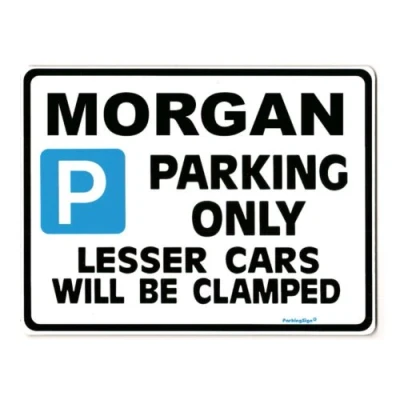 Image of Gift for MORGAN car owner Parking Sign plus 4 8 4/4 models Size Large 205 x 270mm