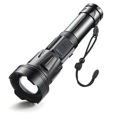 Image of ASORT LED Torch Extremely Bright 40,000 Lumens, USB Rechargeable, 36 Cores LED, IPX67 Waterproof, Rechargeable Zoomable for Camping, Hiking and Emergency Use (26650 Battery)