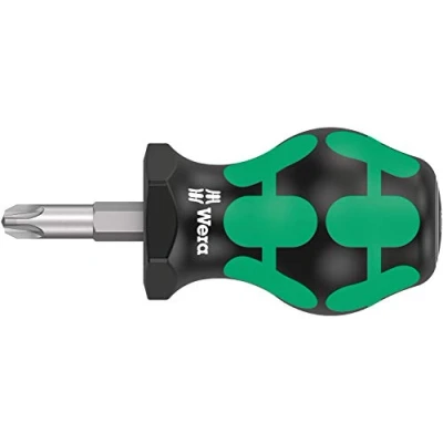 Image of Wera 05008855001 355 PZ Pozidriv Head Stubby/Carburetor Screwdriver 3 x 25 mm