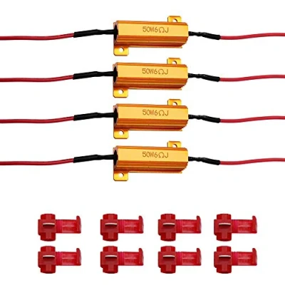 Image of HUIQIAODS 50W 6ohm Load Resistors Decoders Fix LED Bulb Fast Hyper Flash Error for Turn Signal Blinker License Plate Lights DRL