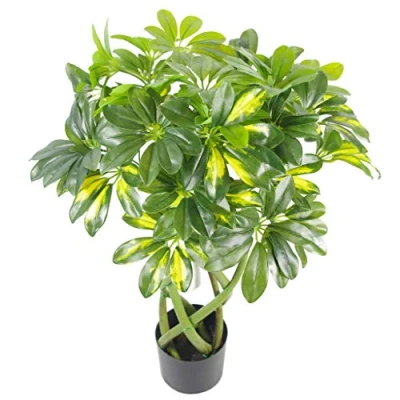 Image of Leaf Design UK Realistic Large Artificial Foliage Plant with Pot, Gold Bonsai