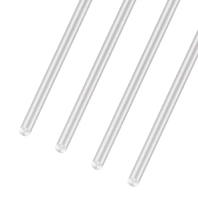 Image of LAVMHAB 6063 Aluminum Round Rod 6mm x 200mm, Solid Shaft Rods Bar for DIY Crafts Models (4pcs)