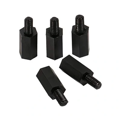 Image of M3 Male Female Spacer Pack of 100 Black Nylon Hex Spacers Standoffs Assorted Kit PCB Motherboard Standoff Pillar 10mm+6mm