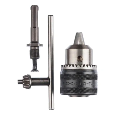 Image of Bosch 1x SDS Plus Adapter with Drill Chuck (1.5 13 mm, inkl. Key, Without Impact Function, Accessories for Rotary Hammers Stop)