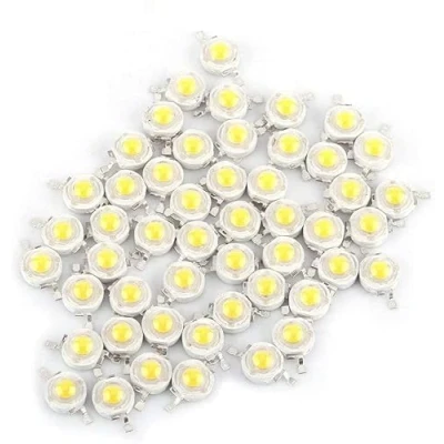 Image of 100 Pcs High Power Led Chip, 3W Super Bright Intensity SMD Light Emitter Components Diode Bulb Lamp Beads Chip DIY Lighting Fixtures for Floodlight Spotlight(White 6000 6500K)