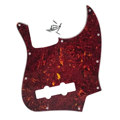 Image of KAISH 4 String J Bass Style Pickguard Pick Guard Scratch Plate for USA/Mexico Jazz Vintage Tortoise