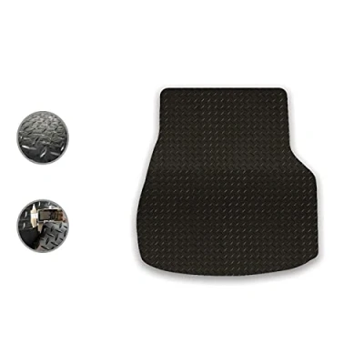 Image of Car Mat Co Tailored Fit Black Heavy Duty Rubber Boot for Jaguar XF 2008 15 [Saloon]