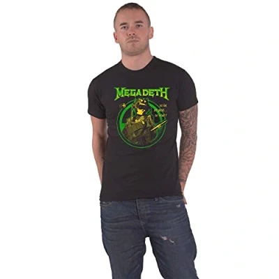 Image of Megadeth T Shirt SFSGSW Hi Contrast Band Logo Official Mens Black XL