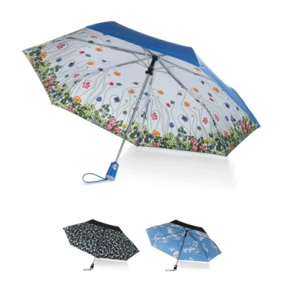 Image of Totes Canopy Print Auto Open Close Umbrella, Floral, One Size, Compact