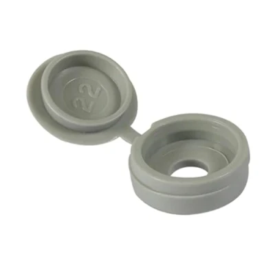 Image of Timco Hinged Screw Caps Large Light Grey (Size to fit 5.0 6.0 50 Pieces)